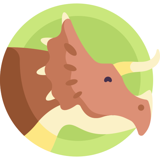 triceratops Detailed Flat Circular Flat icon