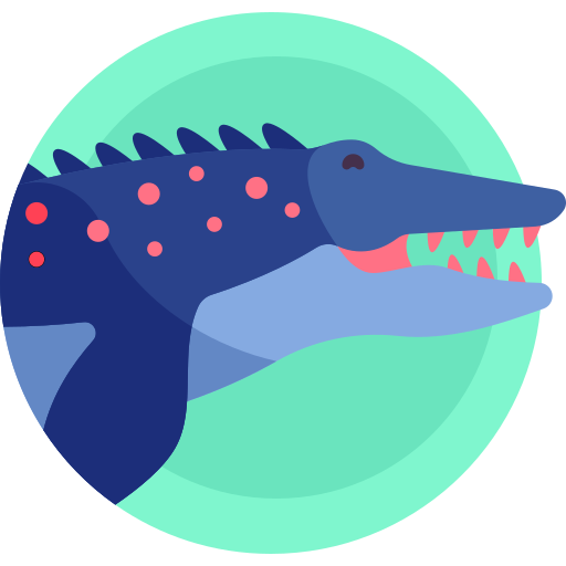 Мозазавр Detailed Flat Circular Flat иконка