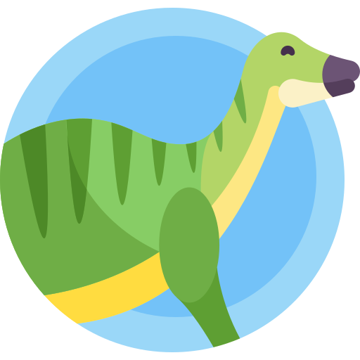 iguanodon Detailed Flat Circular Flat icono