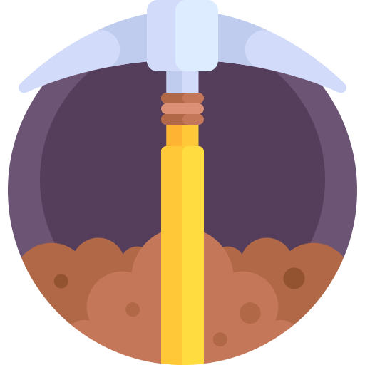 Pickaxe Detailed Flat Circular Flat icon