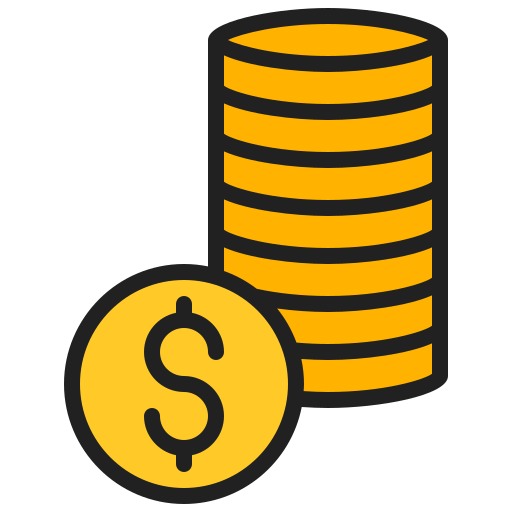 Coin stack Generic Outline Color icon