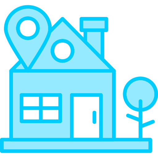 집 주소 Generic Blue icon
