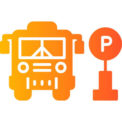 parking dla autobusów Generic Flat Gradient ikona
