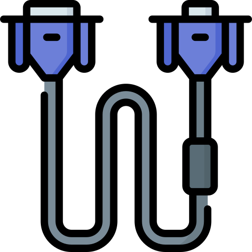 Vga cable Special Lineal color icon