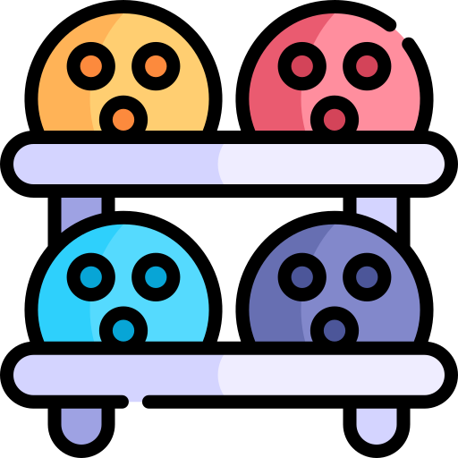 pelotas Kawaii Lineal color icono
