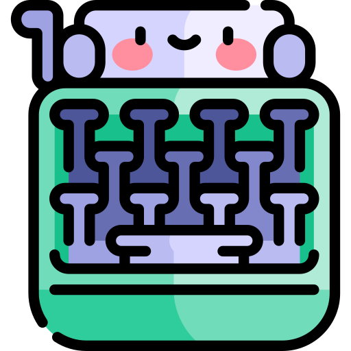 schreibmaschine Kawaii Lineal color icon