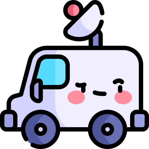 furgone Kawaii Lineal color icona