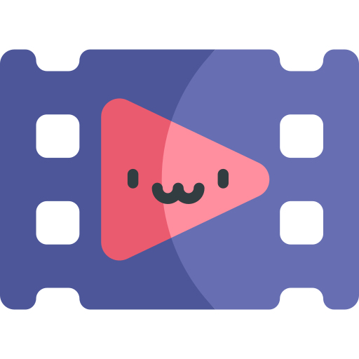 Video player Kawaii Flat icon
