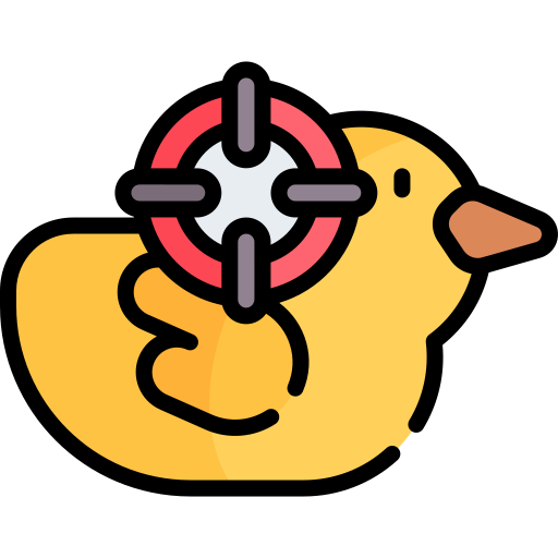 ente erschießen Kawaii Lineal color icon