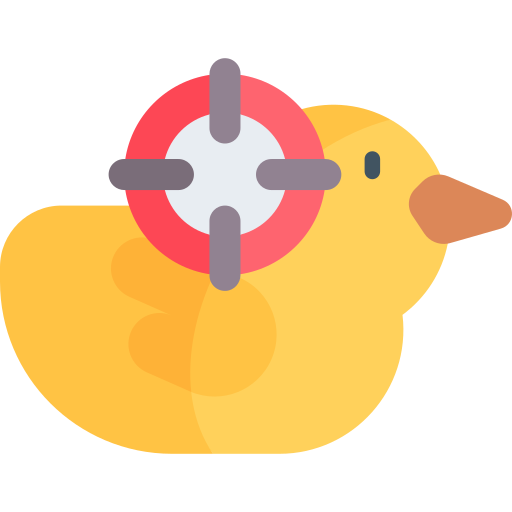 Shoot duck Kawaii Flat icon