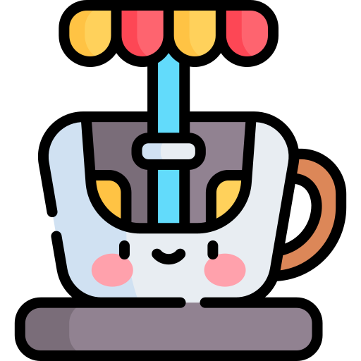 tazza da tè rotante Kawaii Lineal color icona