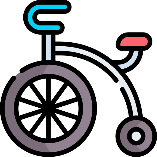 Велосипед Kawaii Lineal color иконка