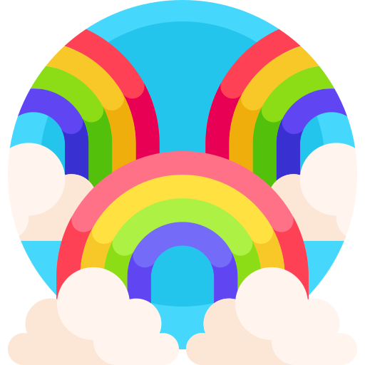 Rainbows Detailed Flat Circular Flat icon