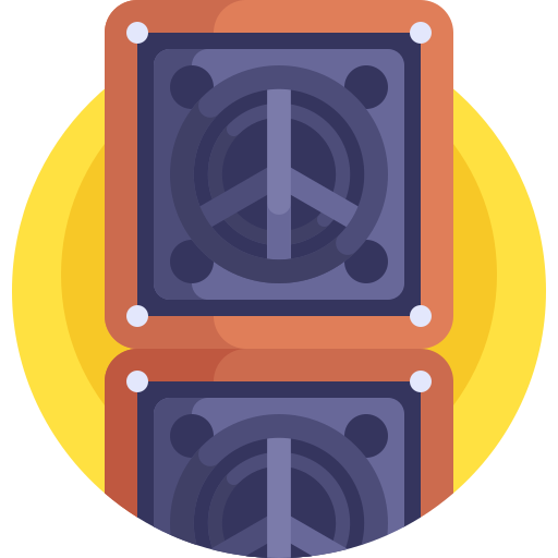 Speaker Detailed Flat Circular Flat icon