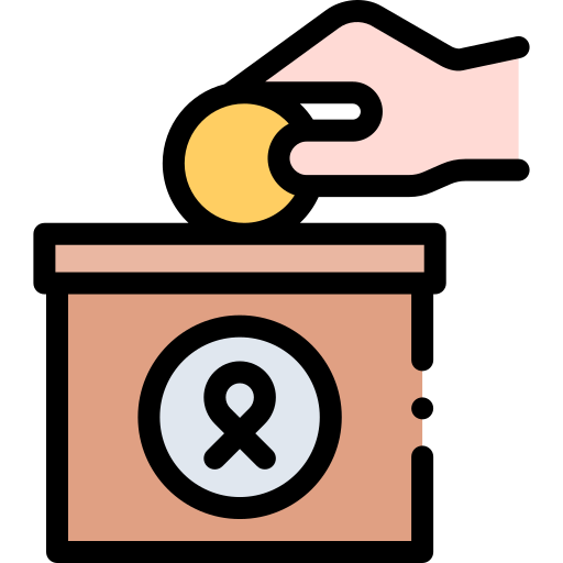 donación Detailed Rounded Lineal color icono