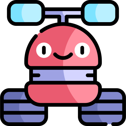 robot Kawaii Lineal color ikona