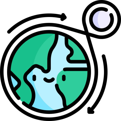 orbita Kawaii Lineal color icono
