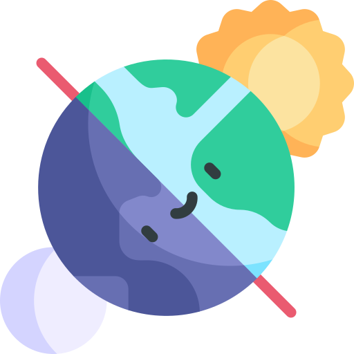planeta Kawaii Flat icono