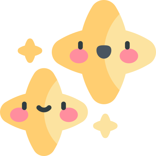 estrellas Kawaii Flat icono