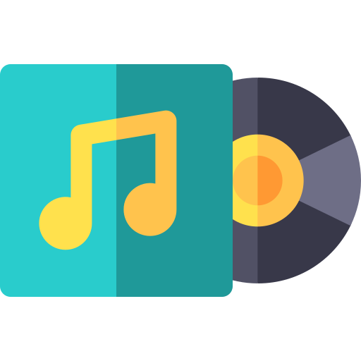 musik album Basic Rounded Flat icon