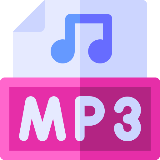 mp3-bestand Basic Rounded Flat icoon