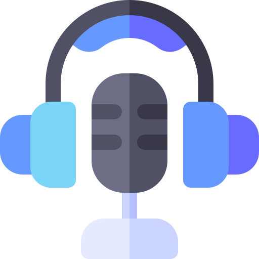 podcast Basic Rounded Flat ikona