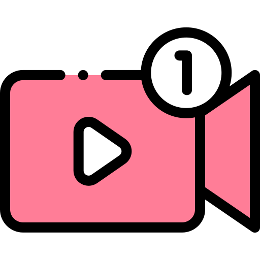 ビデオ Detailed Rounded Lineal color icon