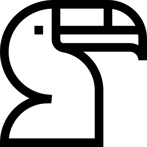 toucan Basic Straight Lineal Icône