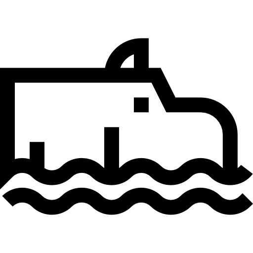 hipopotam Basic Straight Lineal ikona