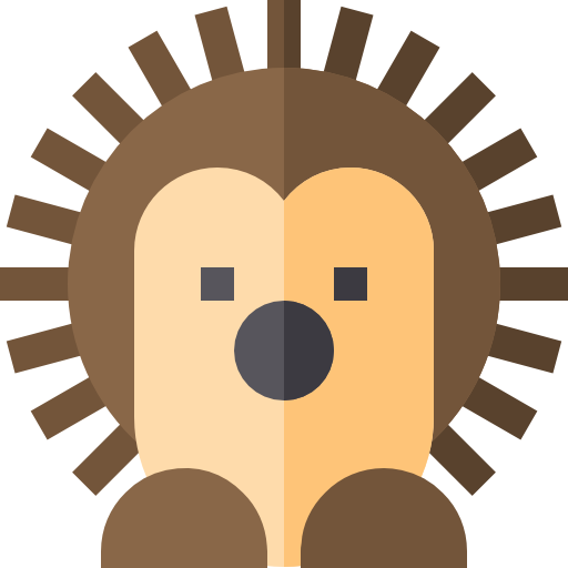 Hedgehog Basic Straight Flat icon