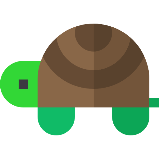 tartaruga Basic Straight Flat Ícone