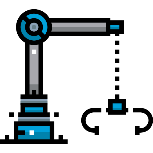 brazo robotico Detailed Straight Lineal color icono