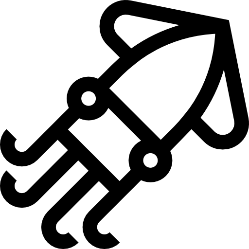 calamar Basic Straight Lineal Icône