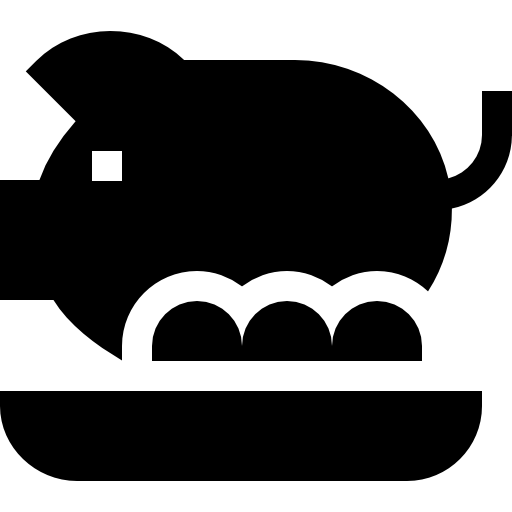 maiale Basic Straight Filled icona