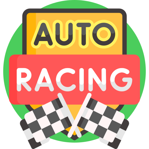 auto racen Detailed Flat Circular Flat icoon