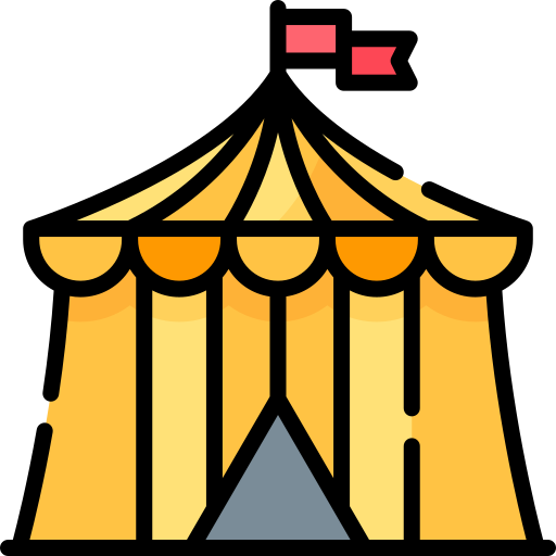 서커스 텐트 Special Lineal color icon