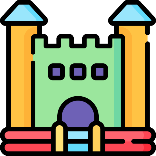 Inflatable castle Special Lineal color icon