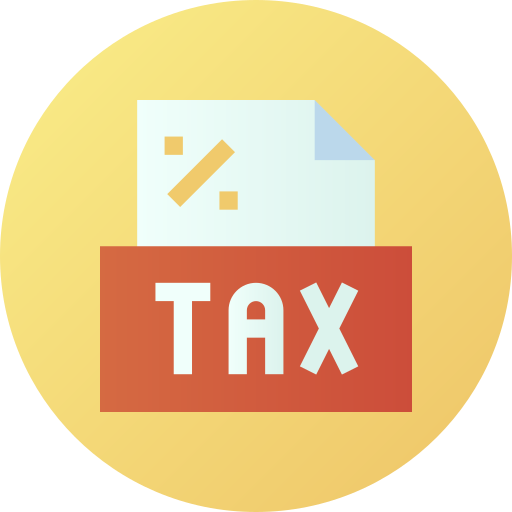 税 Flat Circular Gradient icon