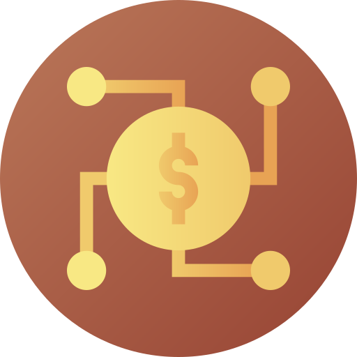 monetarismus Flat Circular Gradient icon