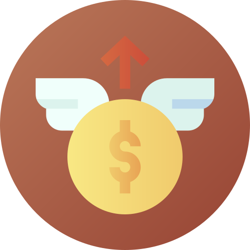 inflacja Flat Circular Gradient ikona