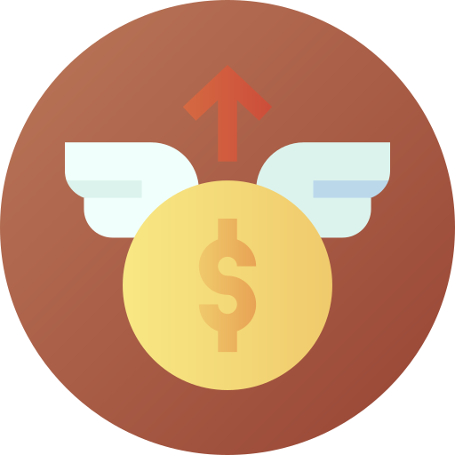 Inflation Flat Circular Gradient icon