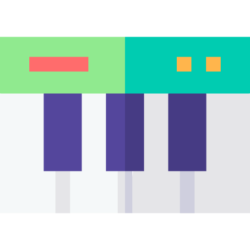 teclado de piano Basic Straight Flat icono