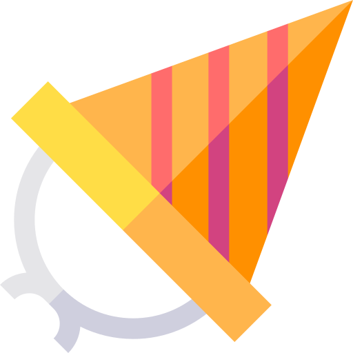 Party hat Basic Straight Flat icon