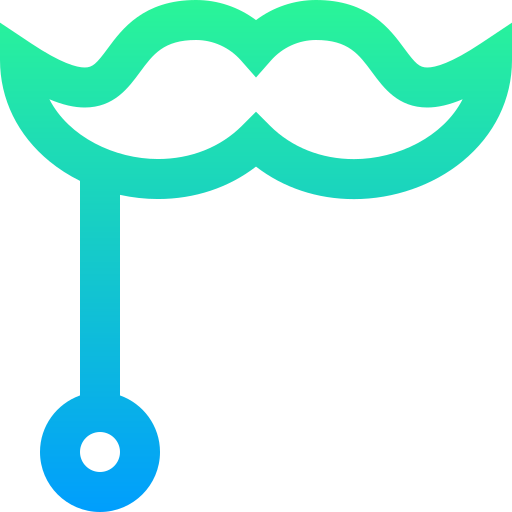 Moustache Super Basic Straight Gradient icon