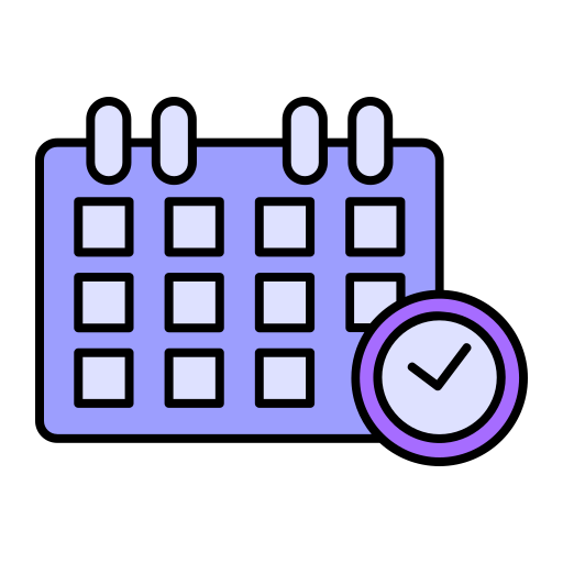 time and calendar Generic Outline Color icon