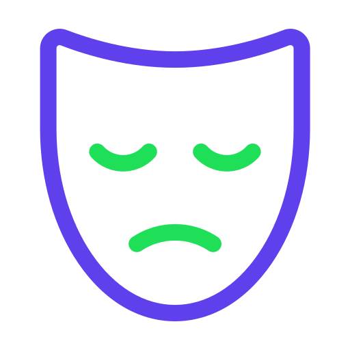 máscara triste Generic Outline Color icono