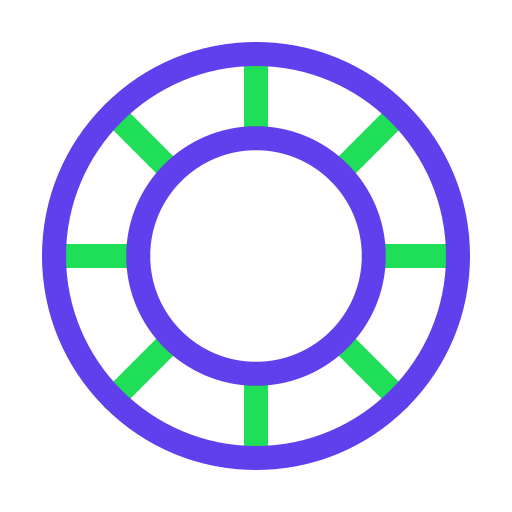 포커 칩 Generic Outline Color icon