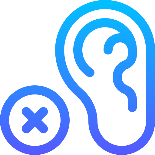 Глухой Basic Gradient Lineal color иконка