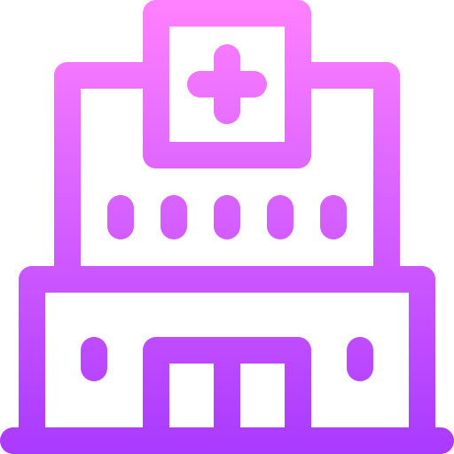 病院 Basic Gradient Lineal color icon