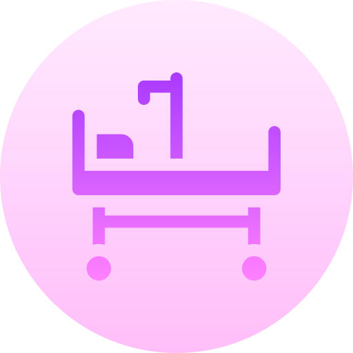 Hospital bed Basic Gradient Circular icon